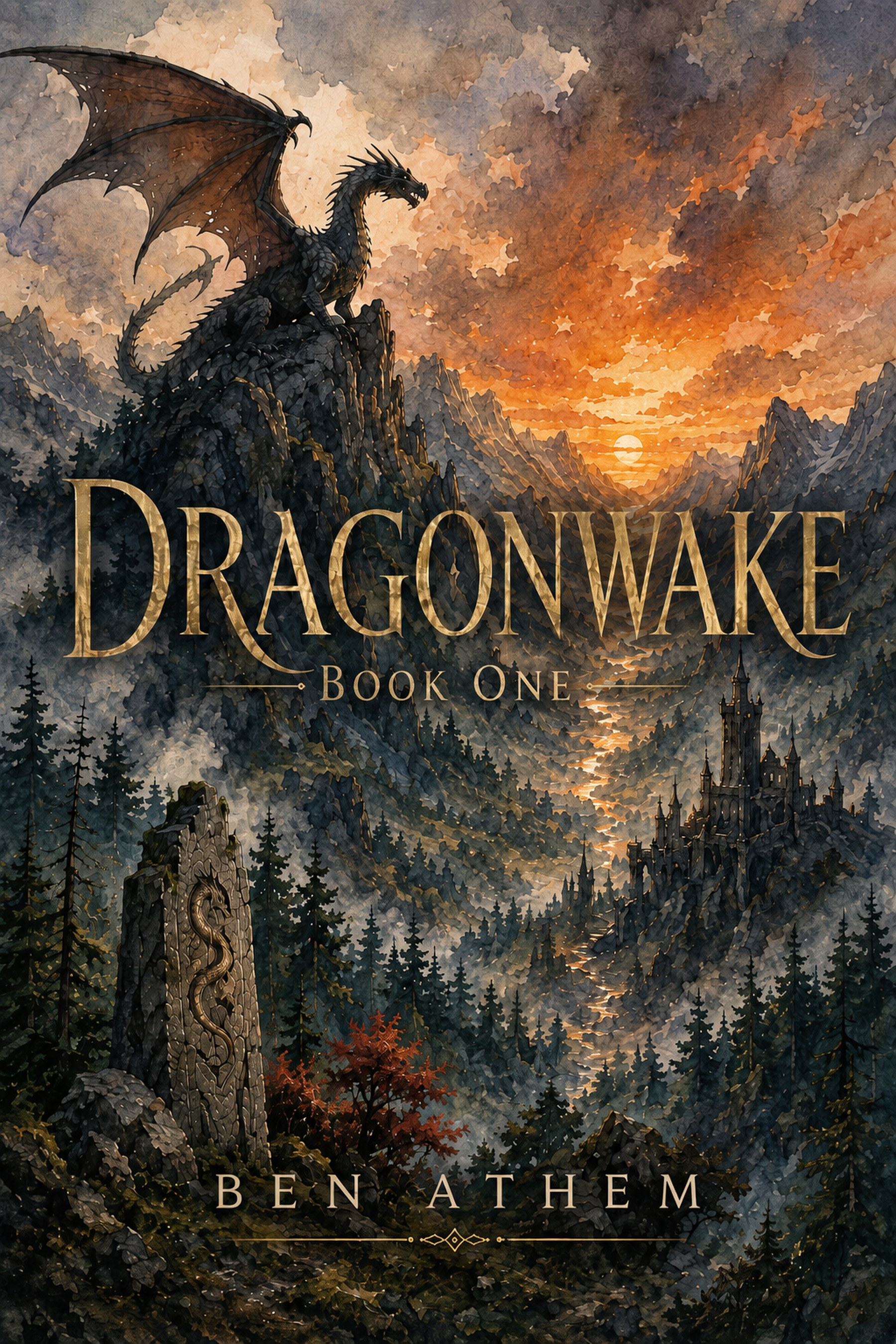 Dragonwake Book One by Ben Athem book cover